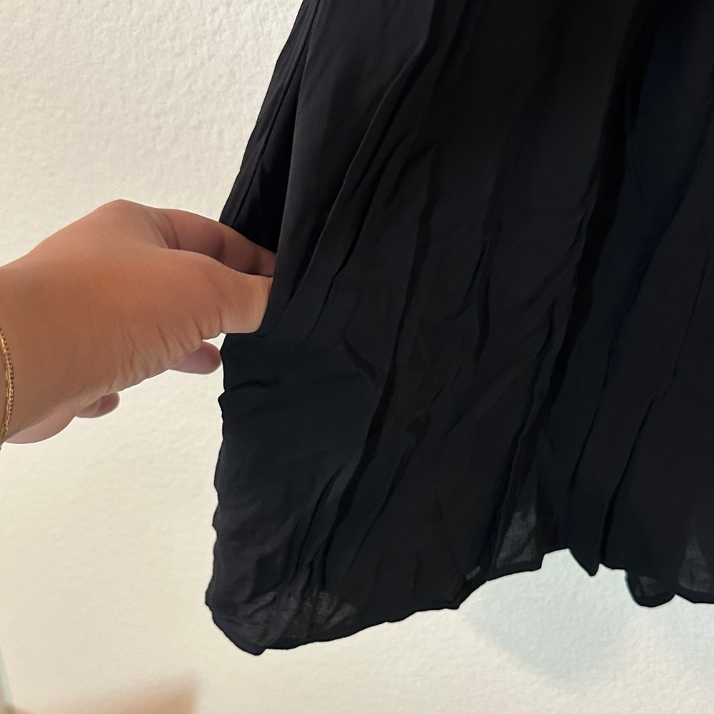 Sunny Girl Black Button-Front Romper – Size XL, 100% Rayon, Casual Short‎ Sleeve - Picture 5 of 8